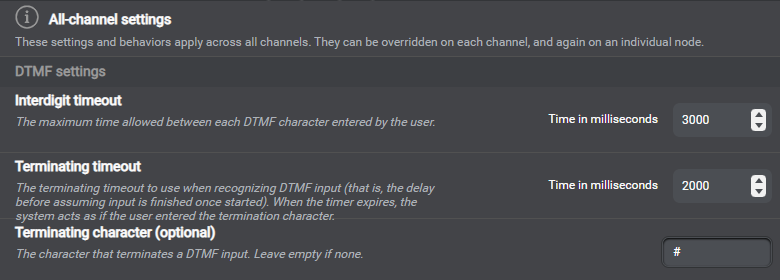 Example of DTMF settings in Mix.dialog