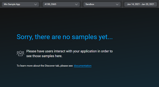 No samples screen
