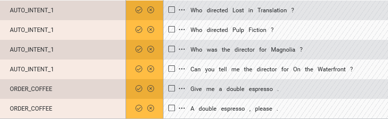 Auto intent accept discard