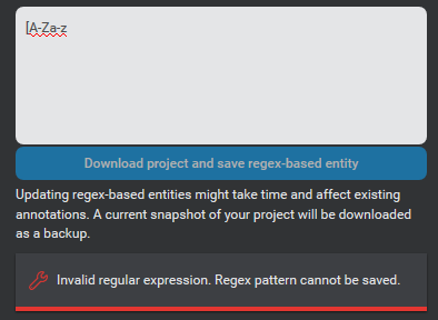Regex invalid