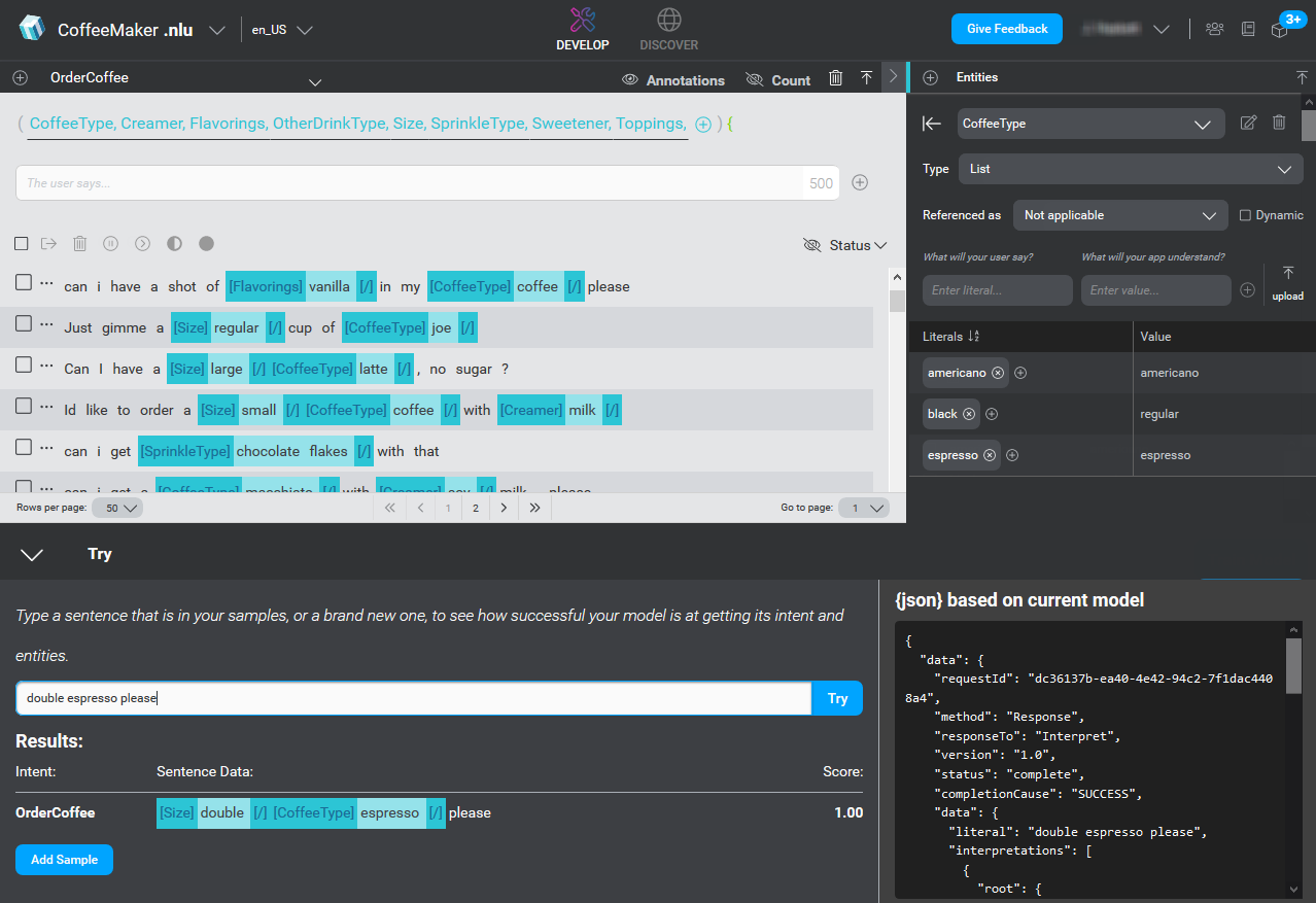 Mix.nlu CoffeeMaker ontology