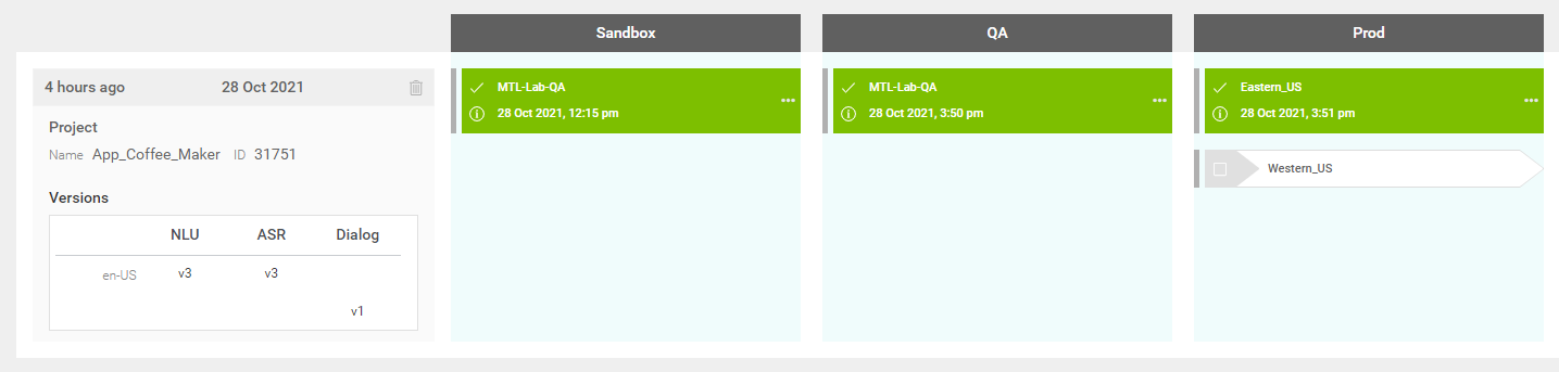 Sample dialog flow to v3 app